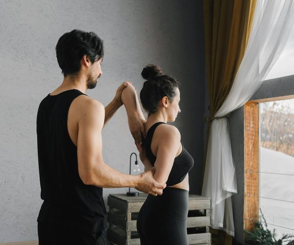 Person stretching gently, feeling flexible and light.